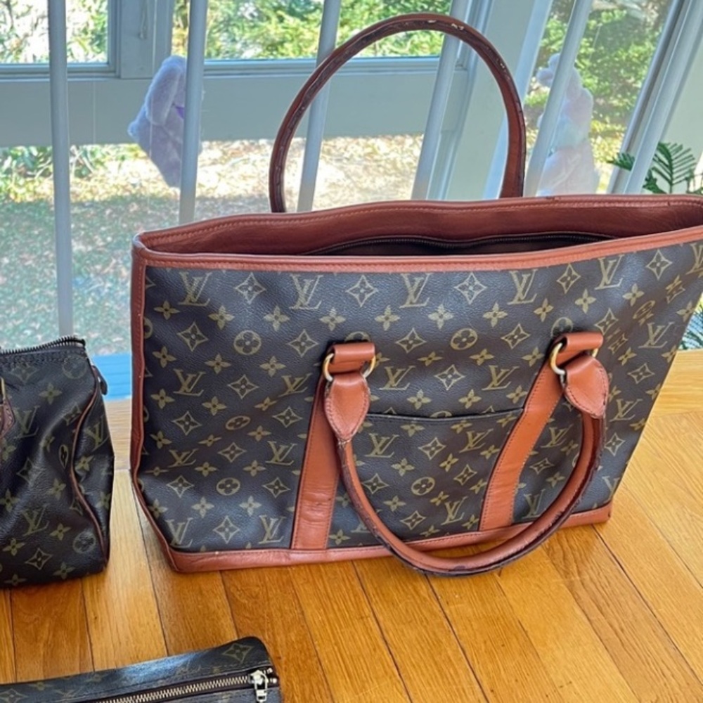Flash Sale!💼🧳👛Louis Vuitton Vintage Brown Monogram PM Weekend Tote - Picture 2 of 12